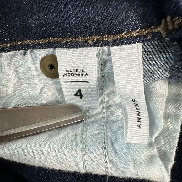 Loft SKINNY Womens Size 4 Blue Mid Rise Jeans Denim Pants Ann Taylor 28x27.5 - Picture 8 of 10